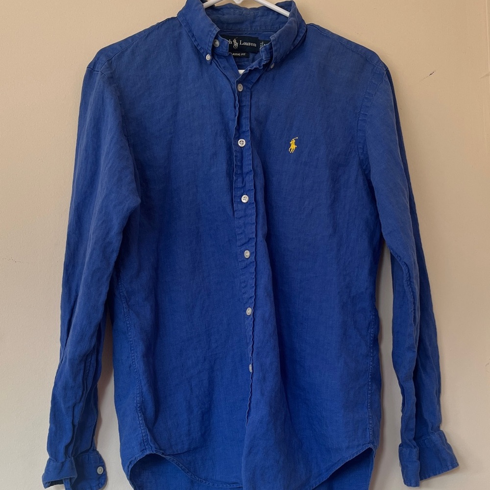 Polo by Ralph Lauren Men's Royal Blue Button Down Shirt
